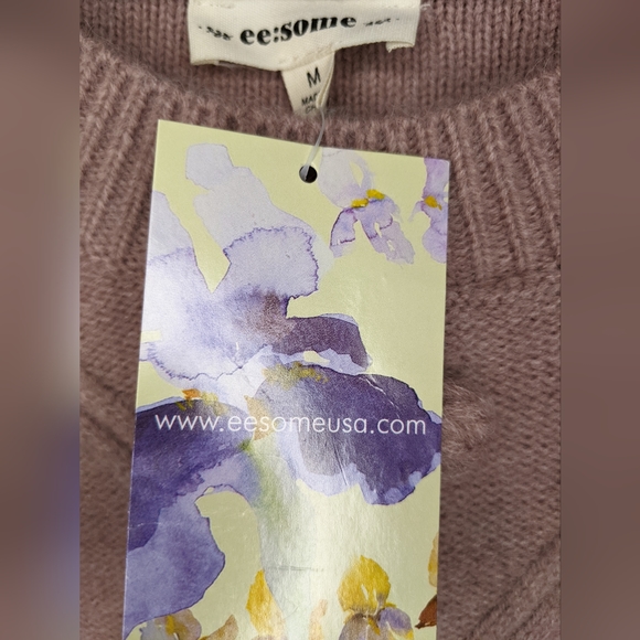 ee:some Pom-Pom Soft Pink Tunic Sweater, Medium - Picture 3 of 6